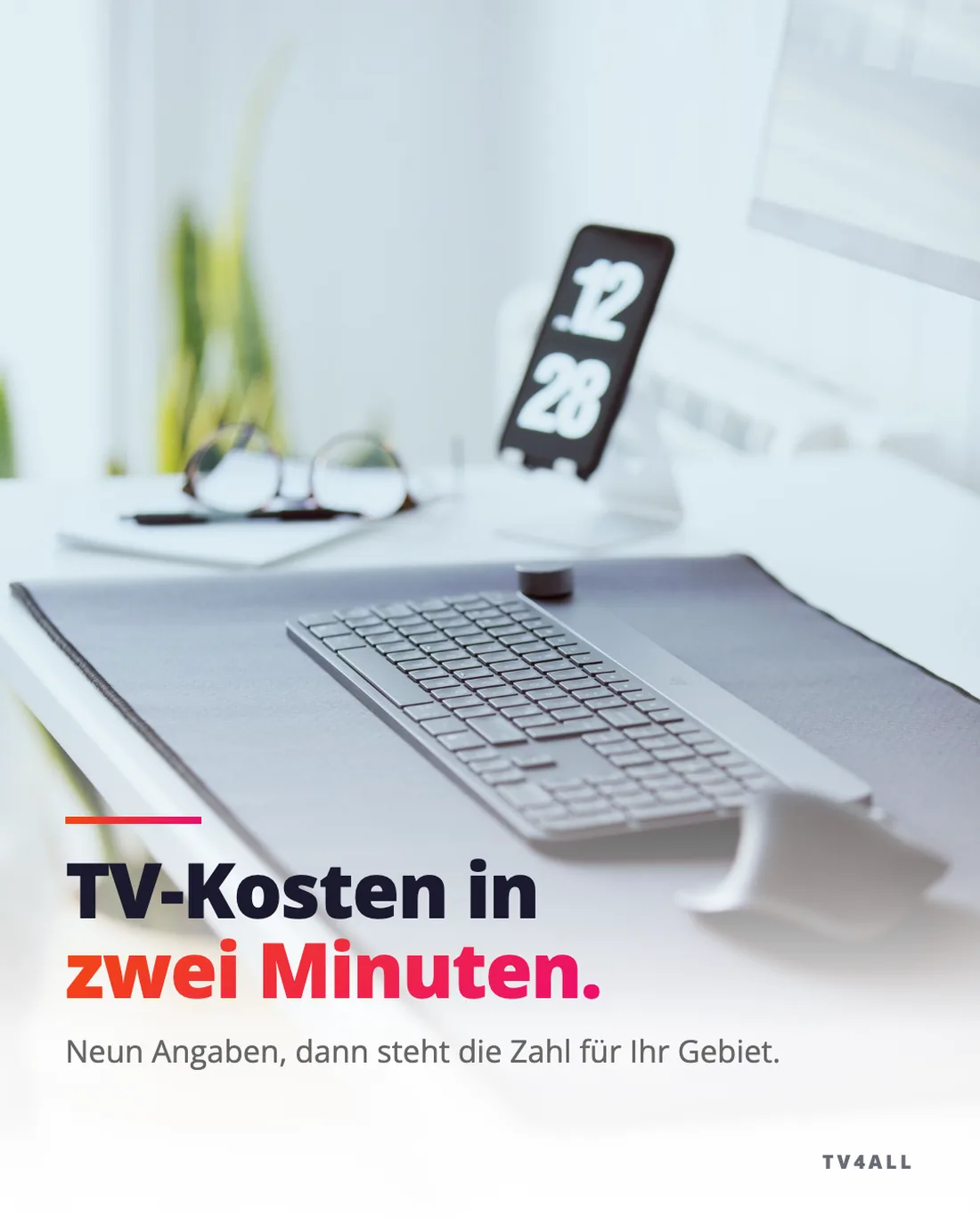 kmu-KA-S1-V1, TV-Kosten in zwei Minuten.