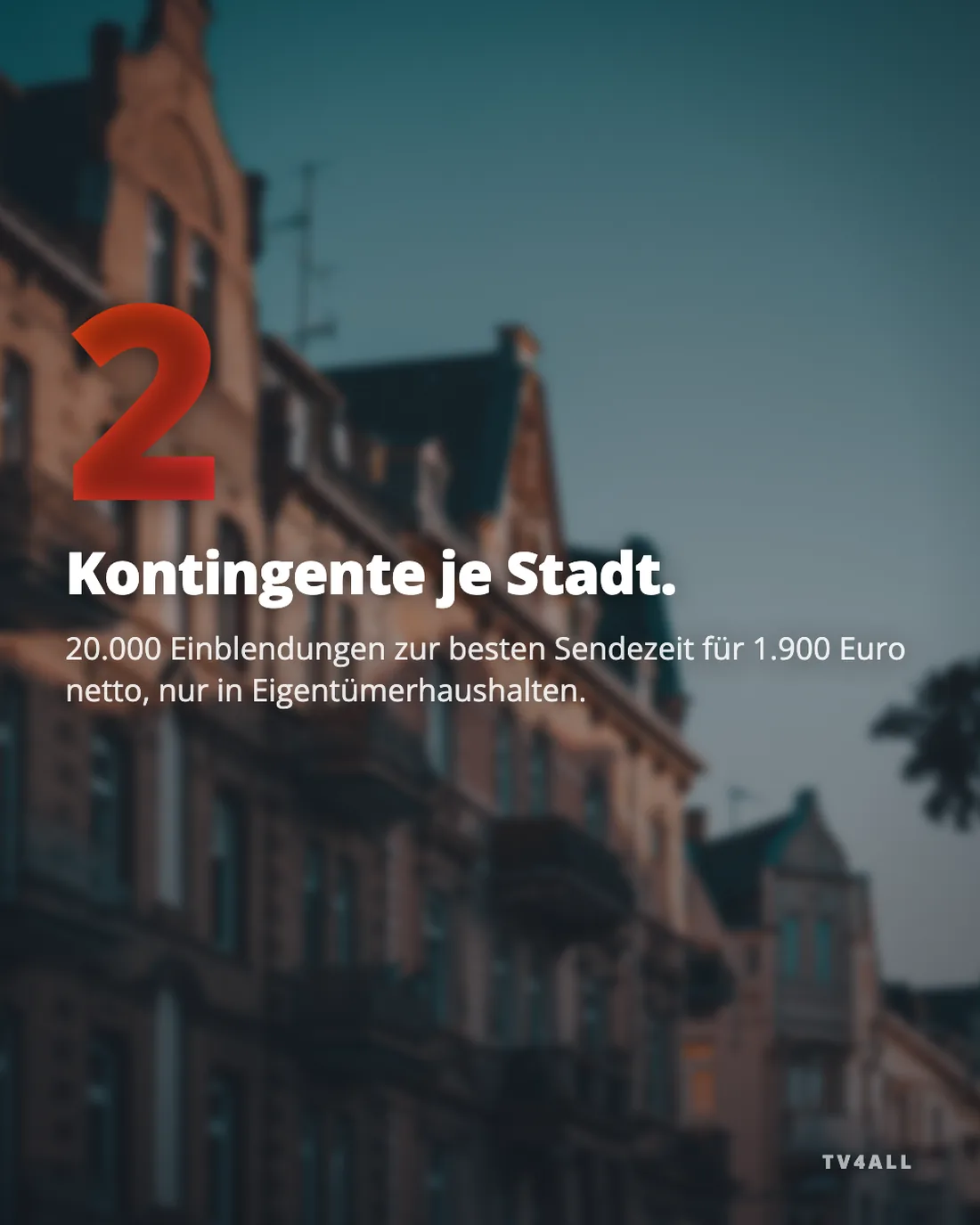 makler-KA-S1-V1, 2 Kontingente je Stadt.