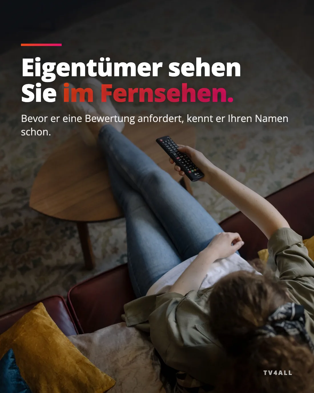 makler-SA-S1-V1, Eigentümer sehen Sie im Fernsehen.